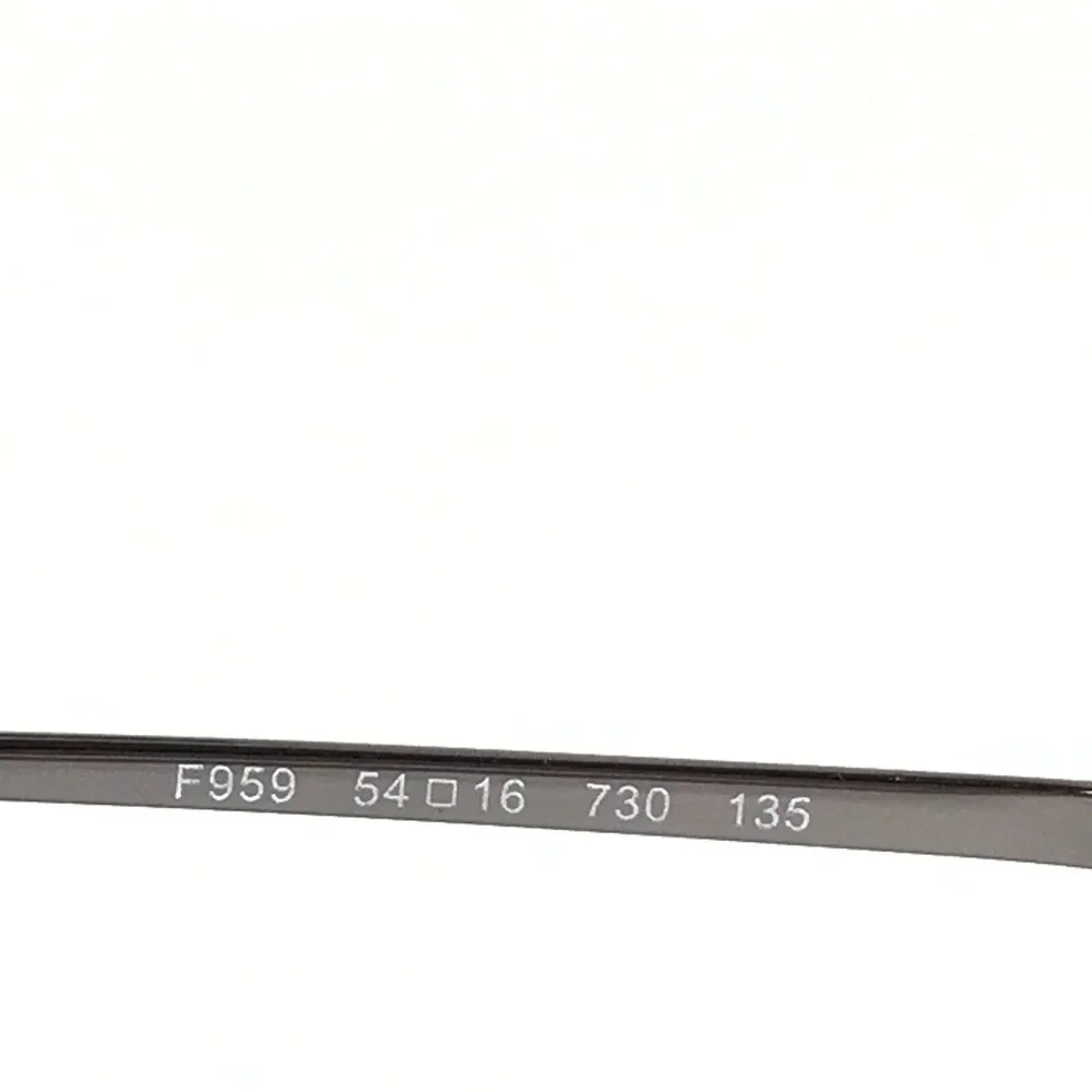 Fendi Eyeglasses Frames F959 730 Shiny NIckel Dark Silver Cat Eye 54-16-135